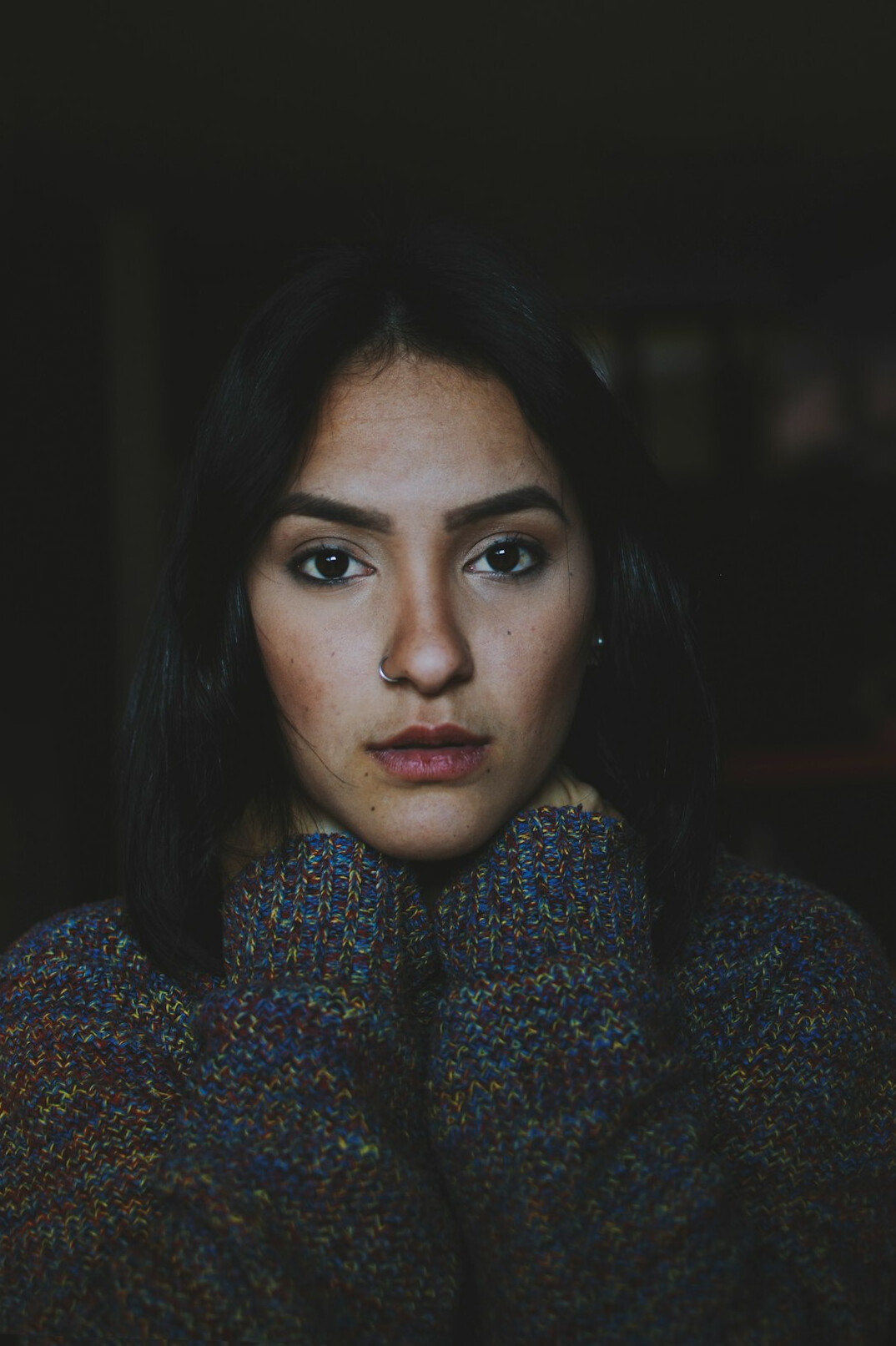 Portrait of a woman looking at camera