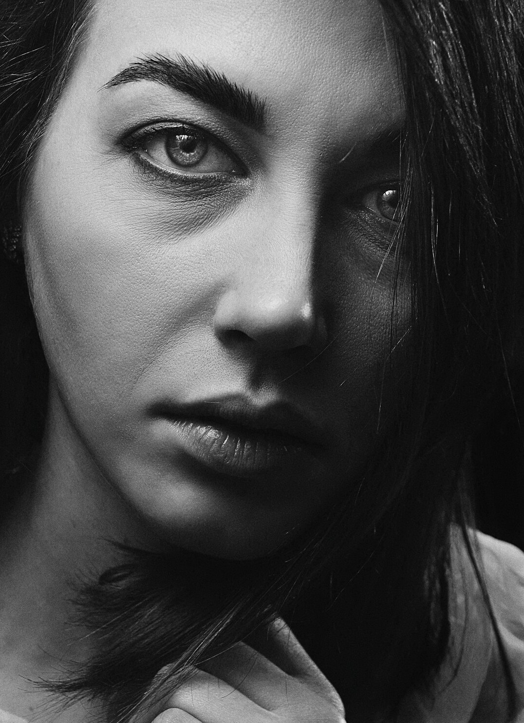 Portrait of a woman with dark hair
