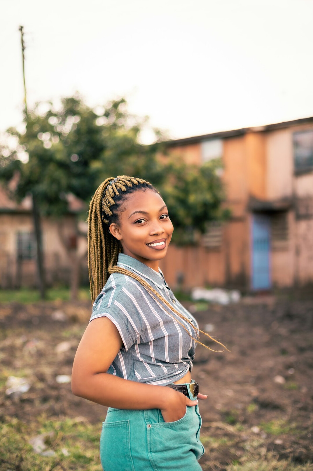 Portrait of a young woman smiling